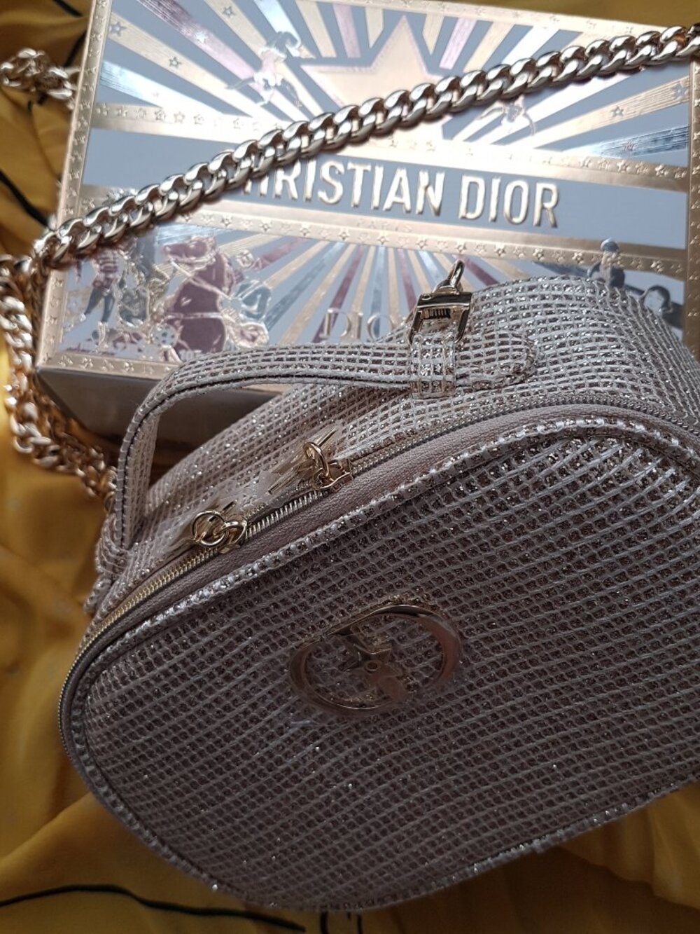 Dior Beauty cosmetic makeup pouch case